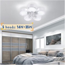 Wohnzimmer Kristall 5 K?pfe Deckenlampe E27 LED H?ngeleuchte Kronleuchter