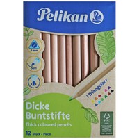 Pelikan Buntstifte Dick 12 Farben 12 StüCk Natur Malstifte Farbstifte Dreieckig