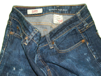 Women's Jeans Banana Republic Classic Boot Cut Blue Tag 6 measured Size 26x31