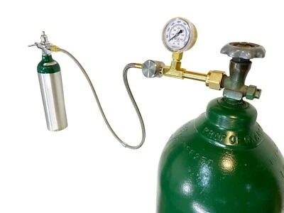 PREECE PRECISION Oxygen Transfill Hose with BLEED CGA540 CGA870 Aviation Veterinary Medical