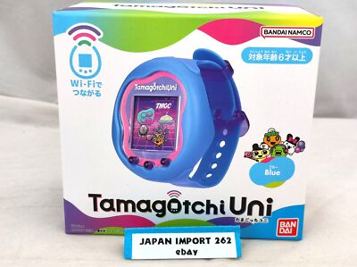 Tamagotchi Uni Blue Wifi Tamaverse Handheld Game Battery Powered