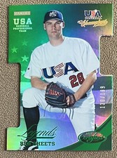 Ben Sheets 2013 USA Champions Legends Certified Die-Cuts Mirror Green #1 /199