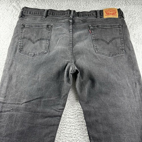 Jeans Levi's 514 Nero Uomo 48x30 Vestibilità Dritta Elasticizzato Clean Fade Goth Retrò - Foto 9 di 11