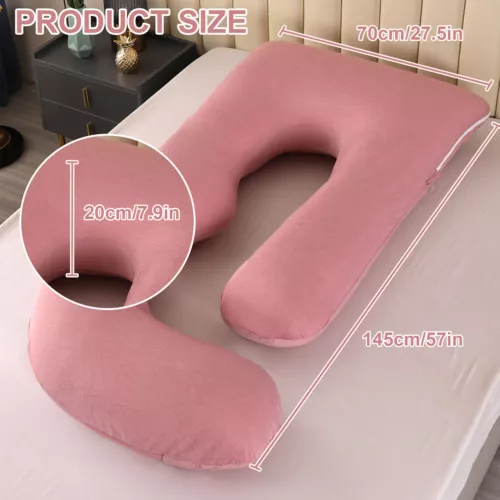 Pregnancy Pillow Full Body Maternity Women U/J-Shape Side Sleeper Support Pillow - Picture 128 of 129