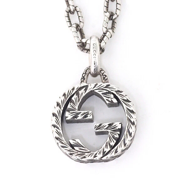 Collier GUCCI・Pendentif imbriqué 455307 argent sterling mode bijoux