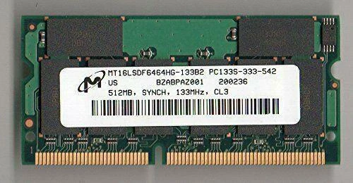 Micron SDR SDRAM 512 MB Capacity per Module 1 Module Memory (RAM)