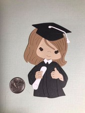 HANDMADE Paper Die Cut Scrapbooks / Card Embellishment 1 Grad Girl 2