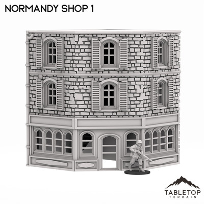 Normandy Shop 1 - French Building - WWII Wargame Tabletop Terrain