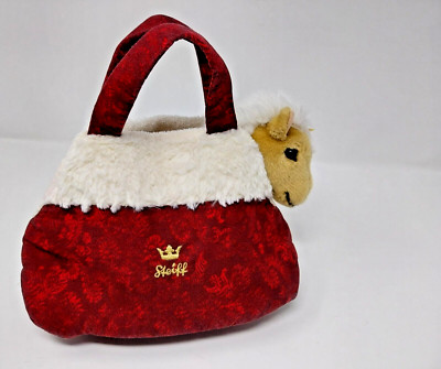 Steiff Haflinger Franzi blond in Tasche mit Knopf und Fahne