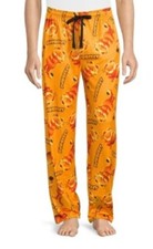 Garfield NEW Men's Printed loung Pant size SMALL BIOWORLD orange/black/yellow
