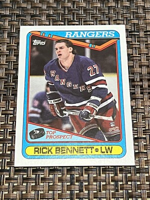 1990 Topps Hockey #252 Rick Bennett New York Rangers RC, TP. 0067 | eBay
