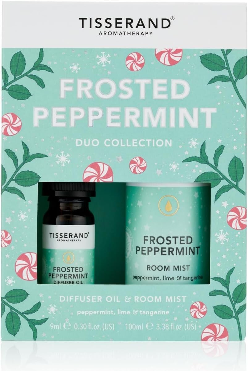 TISSERAND AROMATHERAPY FROSTED PEPPERMINT DUO DIFFUSER OIL & ROOM MIST