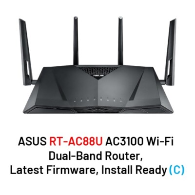 ASUS RT-AC88U AC3100 WLAN Dual-Band Router, neueste Firmware, installationsbereit (C)