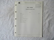 IH International truck fuel system 2140-G carburetor service manual CTS-2058