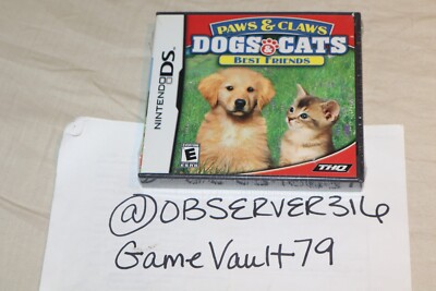 Paws & Claws: Dogs & Cats Best Friends (Nintendo DS, 2007) NEW SEALED