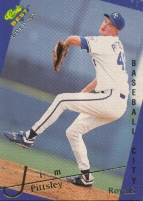 #202 BASEBALL CITY ROYALS # JIM PITTSLEY CARD CLASSIC BEST GOLD '93 - Photo 1/2