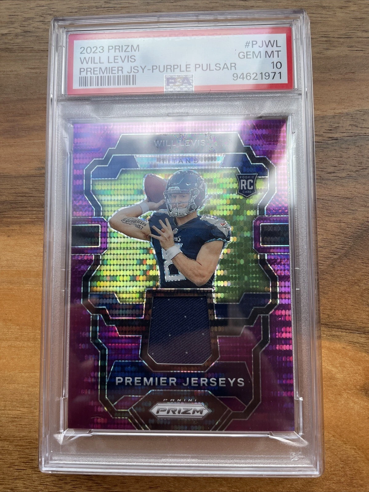 Will Levis Panini Prizm Premier Jerseys #PJWL Purple Pulsar