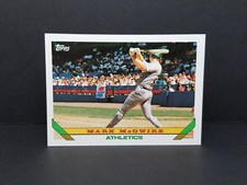 1993 Topps Baseball #100 Mark McGwire, Oakland Athletics - Base Card