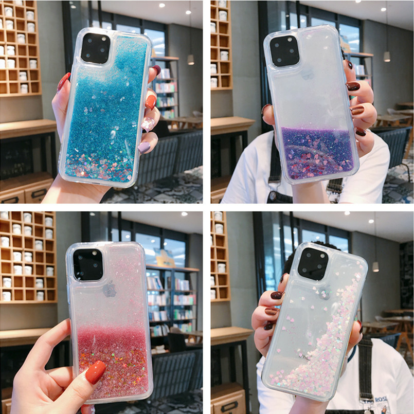 Liquid Glitter Quicksand Soft Clear Case Cover For iPhone 11 Pro Max XR X  6S