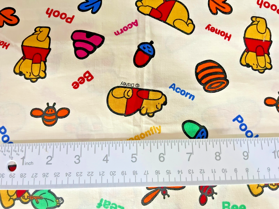 25-04-02 Disney Springs INd Cotton Fabric-Winnie Pooh-Honey,acor,bee=2 ...