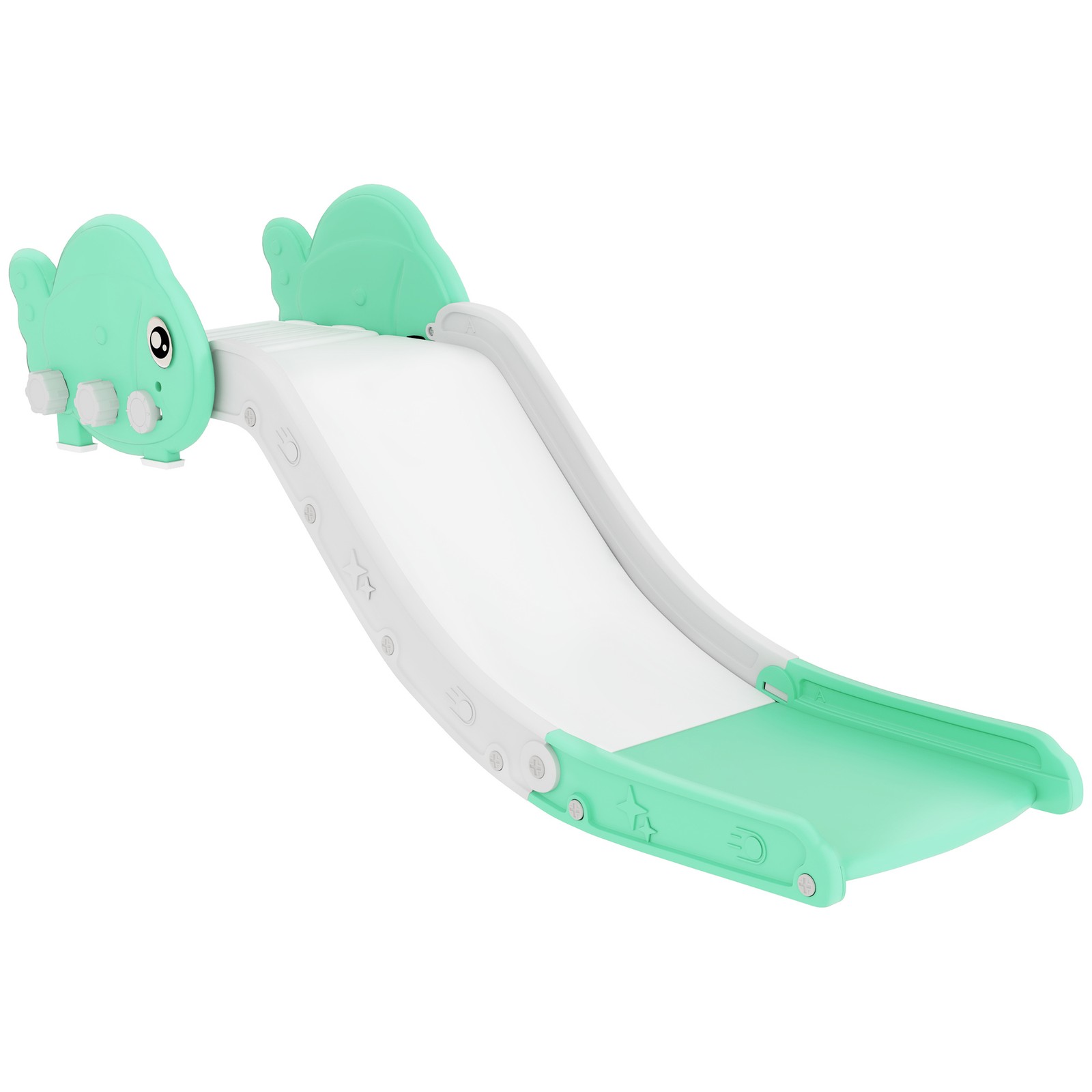 AIYAPLAY Kids Sofa Slide Toddler Slide with 130cm Extended Length - Green