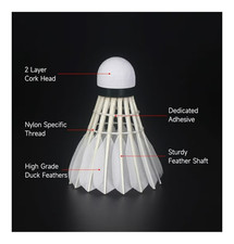 Eagle brand duck feather shuttlecocks 1 dozen black