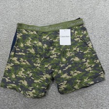 Calvin Klein Underwear Boys Extra Large 16/18 Green Blue Boxer Briefs 4 Pair