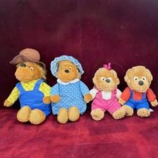Fisher-Price The Berenstain Bears Stuffed Animal Set 1982 MPN 778 779 Small