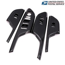 For 2016-20 Honda Civic Carbon Fiber Look Interior Door Window Switch Cover Trim For 2016-20 Honda Civic Carbon Fiber Look Interior Door Window Switch Cover Trim