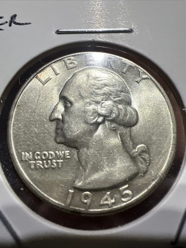 1945 Washington BU Quarter 25¢ 90% Silver