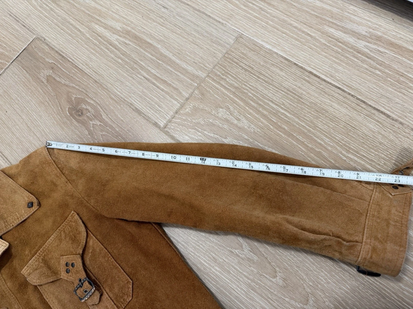 Vintage Brown Suede Leather Jacket Size 40 Western (RRL STYLE) Made In Hong Kong image 17