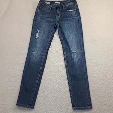VIGOSS Jeans Womens 28 Marley Skinny Blue Stretch Denim Pants Mid Rise 