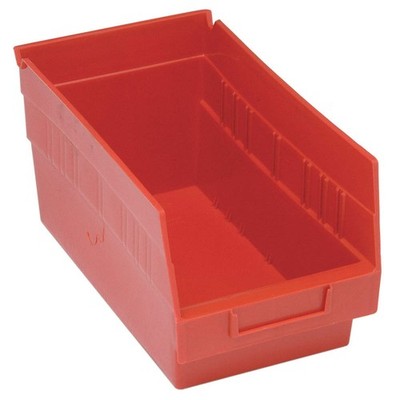 QUANTUM STORAGE SYSTEMS QSB802RD Shelf Bin,Red,Polypropylene,8 in 33Z289
