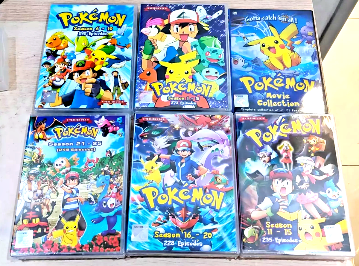 Anime DVD Pokemon Series Complete Season 1 - 25 + 21 Movies All 