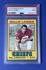 1974 Wonder Bread Willie Lanier Kansas City Chiefs #14 PSA 9 MINT