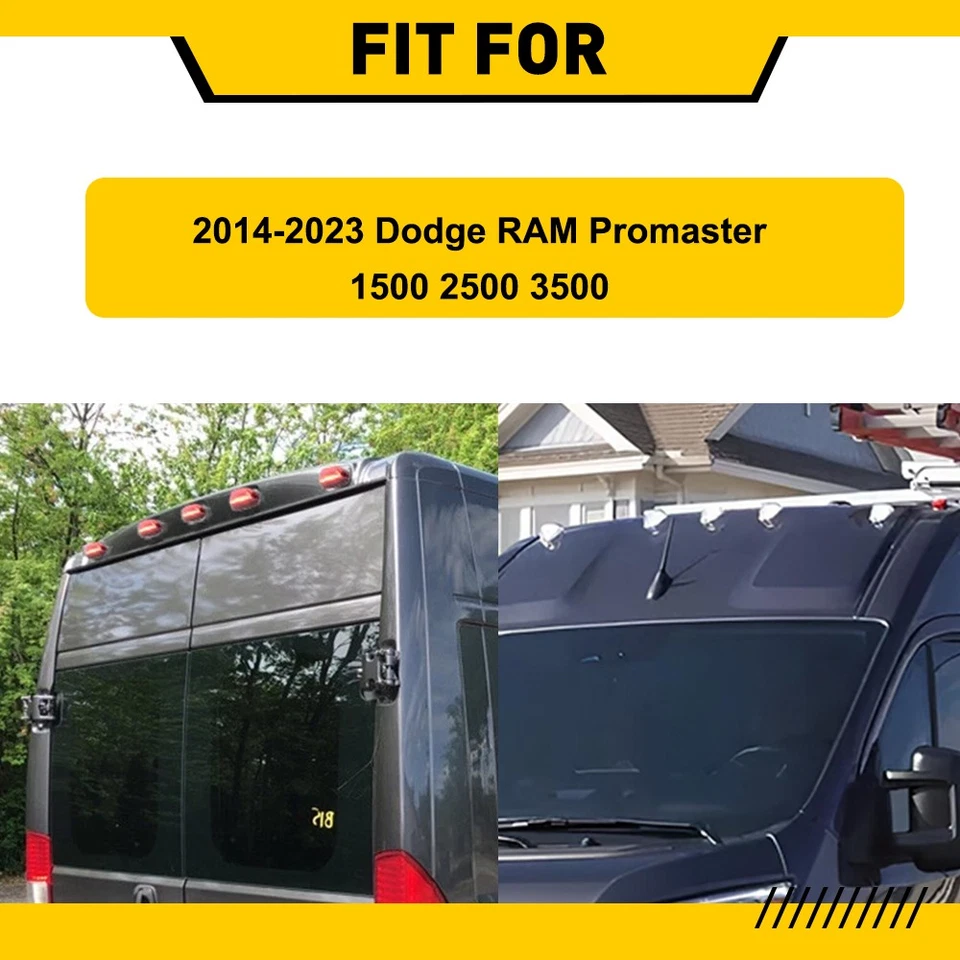 For 2014-2023 Dodge Ram 1500 2500 3500 Cab Roof Marker Light White & Red AUXITO - Image 4 of 4