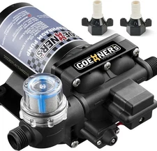Kitvance Upgraded Version RV Fresh Water Pump 12V DC 6GPM 70PSI Self-Priming