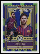 2025-26 Finest UEFA #FS-19 Lionel Messi Finest Showmen Purple Refractor #/75