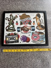 Framed Stranger Things Inspired Tattoo Flash Art Print 11x14