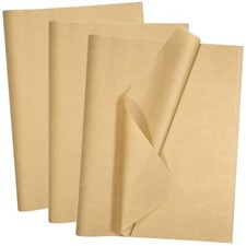 100 Sheets Kraft Tissue Paper 14 x 20 Inches Kraft Wrapping Paper Bulk for Wedd