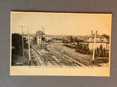 MA Massachusetts Buzzards Bay, Railroad Station And Yards, ca 1905
