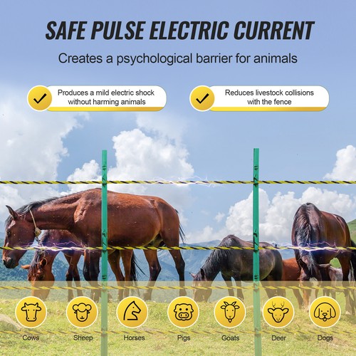 VEVOR 3366Ft 1026M Electric Fence Wire Fencing Polywire Horse Cattle Livestock - Picture 4 of 12