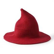 Modern Fashion Witch Hat High Quality Sheep Wool Caps Halloween Party Witch Cap