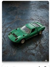 Vintage Mebetoys Italy 1/43 Lamborghini Miura P400 Green Diecast Car Rare