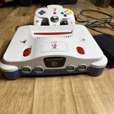 N64 Toad White Red Custom Paint Nintendo 64 Console w/ Controller Jumper Pak LED