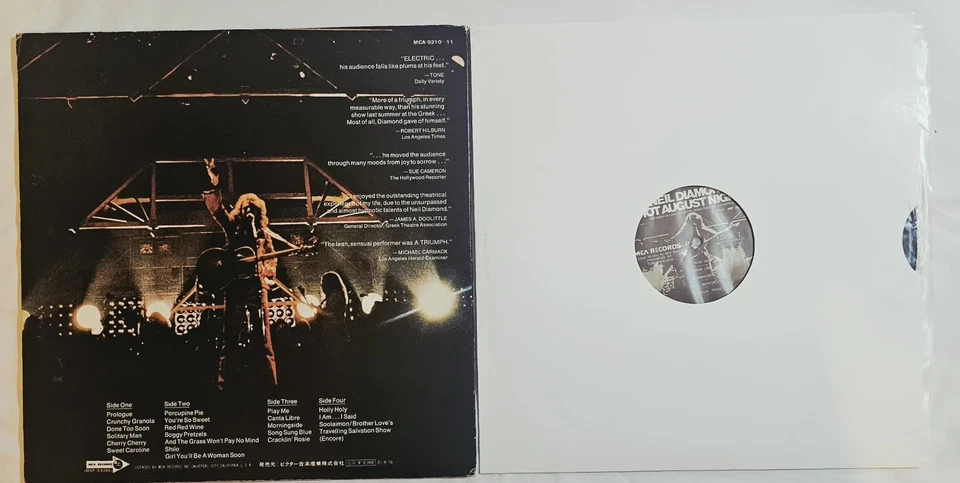 Neil Diamond Hot August Night 12" Vinyl MCA 9210 GATEFOLD NM - Image 2 of 4