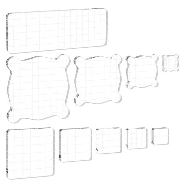 10PCS Acryl Stempel StempelblöCke In Verschiedenen GrößEn Zum Stempeln-image