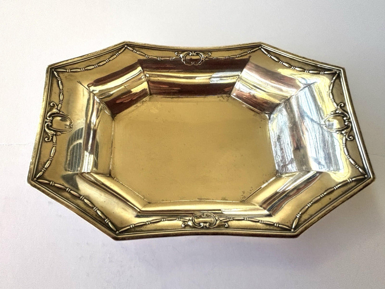 Antique R Wallace & Sons Rectangular Dish Neoclassical Sterling Silver 925 82 gr