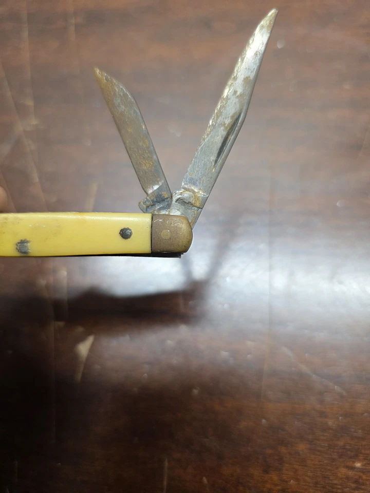 复古 Kabar 1092 "Birdseye" Stockman 带光滑黄色复合秤 — 第 4/4 张图片