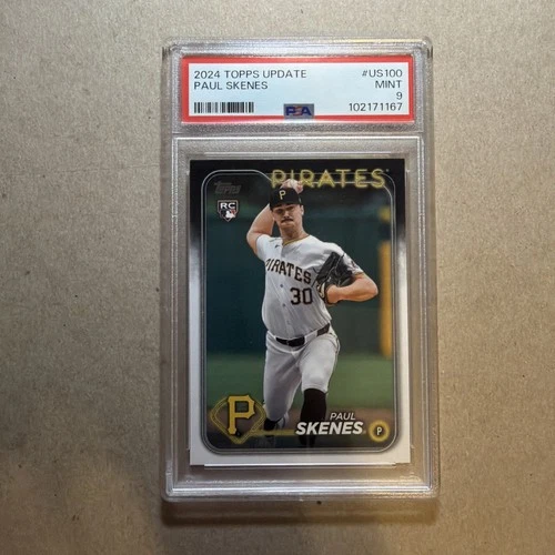 2024 Topps Update #US100 Paul Skenes Rookie RC Pirates PSA 9 Mint